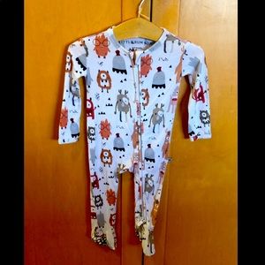 Little Bum Bums 6-9 month boy Monster Onesie Footie